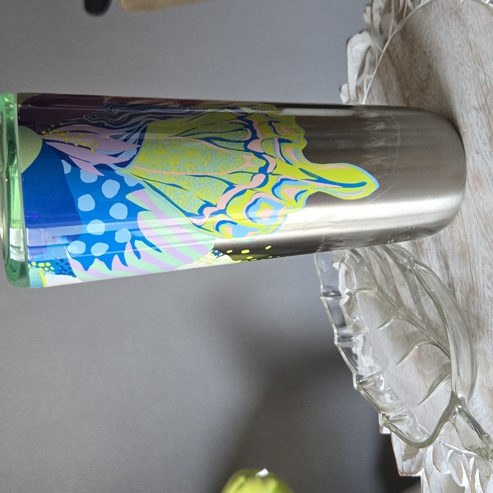 Starbucks 2024 Lily Butterfly Silver Hot/Cold Tumbler